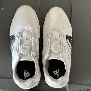 Adidas White and Black golf Shoes with Dial System